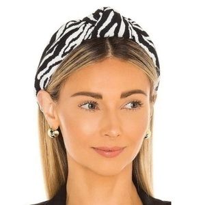 NWT Lele Sadoughi Zebra Knotted Headband